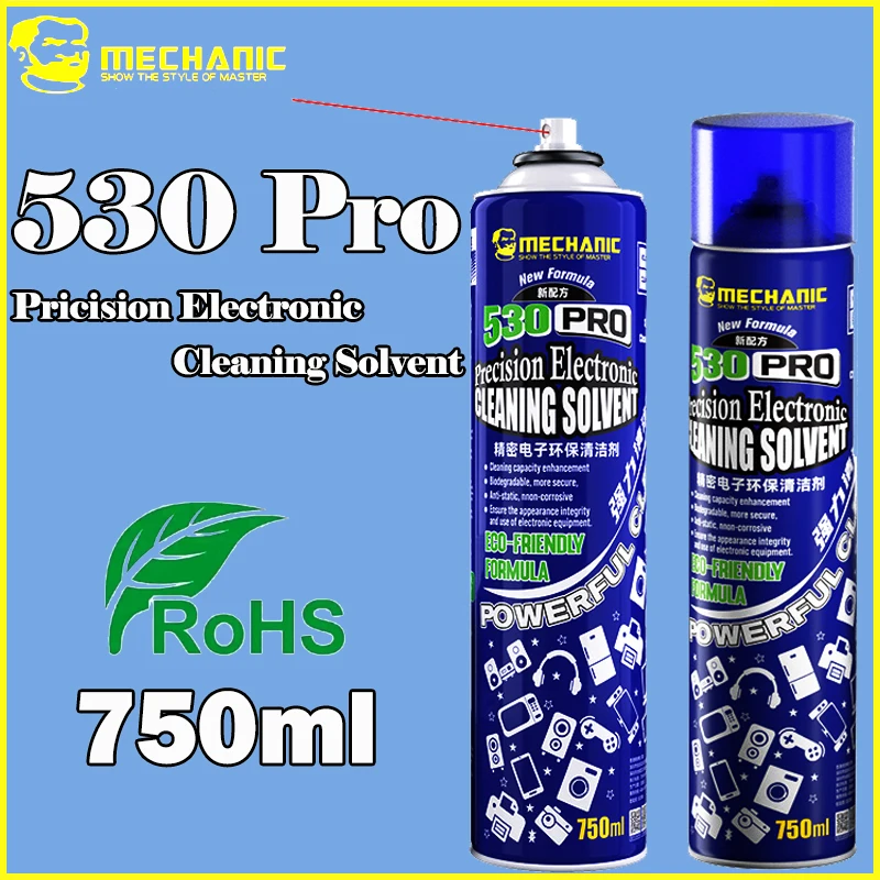 【MECHANIC】 Neuankömmling 530-Pro 750ML elektronischer Reiniger, große Kapazität, Staub- und Ölreinigung für die Reparatur von Mobiltelefonbildschirmen
