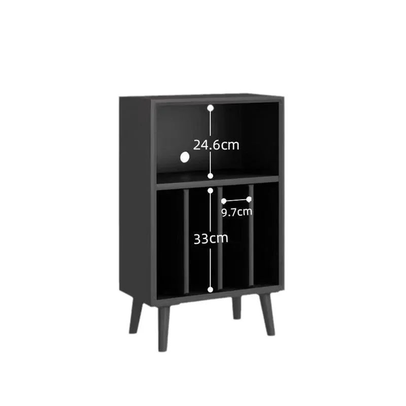 Vinyl storage retro solid wood magazine floor-to-ceiling audio record cabinet storage cabinet rack