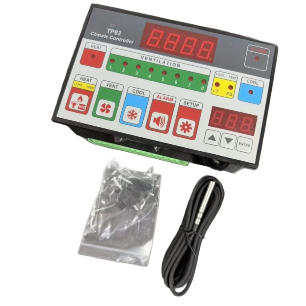 1pc Advanced TP82 Climate Controller For Optimal Temperature & Humidity Management For Farm Poultry House Greenhouse Environment