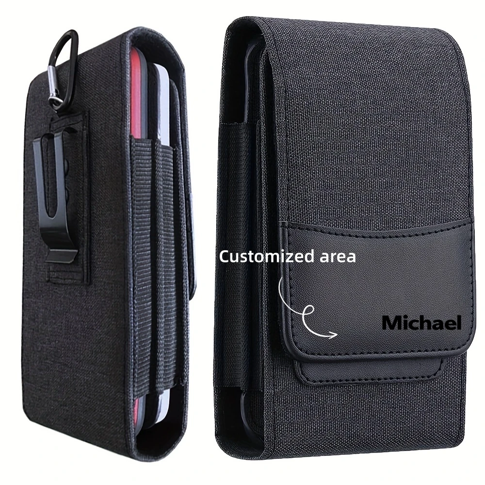 

Customized name Tactical Double Phone Case with Strap | EDC Pouch Belt Loop Holster | Ideal for Work, Hiking, Man's Gift