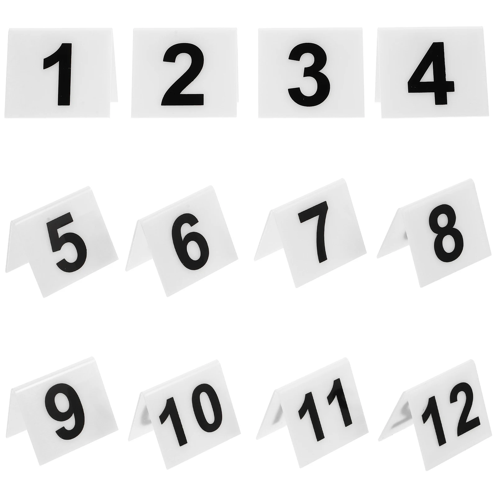 

12pcs Wolf Party Number Markers Reusable Acrylic Table Tent Cards V-Shaped Design Crime Scene Props Game Accessories Double