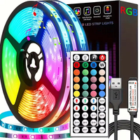 RGB LED Strip Lights Music Sync USB 5V Remote Control Led Ribbon Flexible Lamp For Room Party TV Desk Bedroom Decoration
