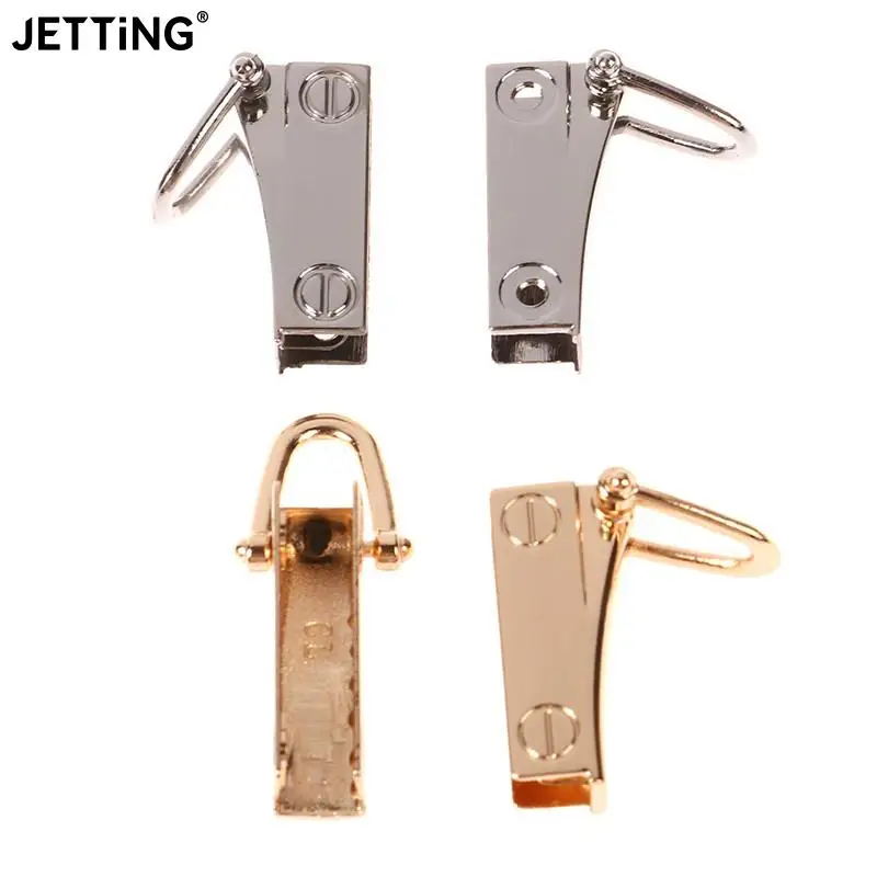 1Set Metal Bag Side Anchor Gusset Bag Side Edge Buckle Anchor Link Hanger Clamps Hardware With D Rings For Bag Purse Strap