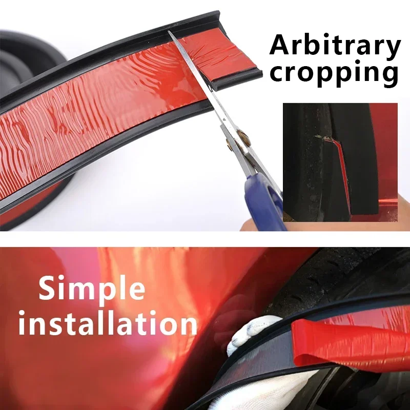 4/5/6cm Universal Fender Flare Car Wheel Arch Fenders Eyebrow Covers Extensions Protector Scratch Fender