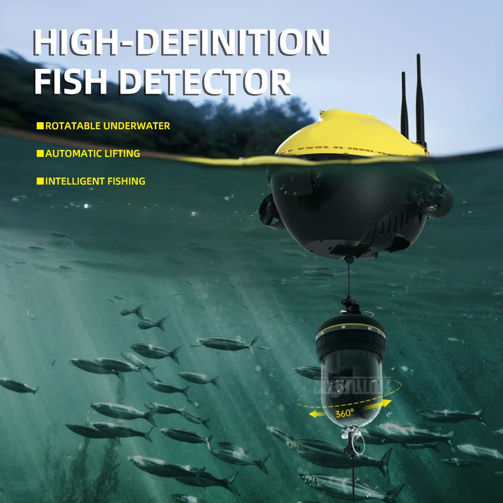 F1PRO remote control visible Fish pond ocean fishing HD fish finder Wireless phone night vision underwater fishing camera tools