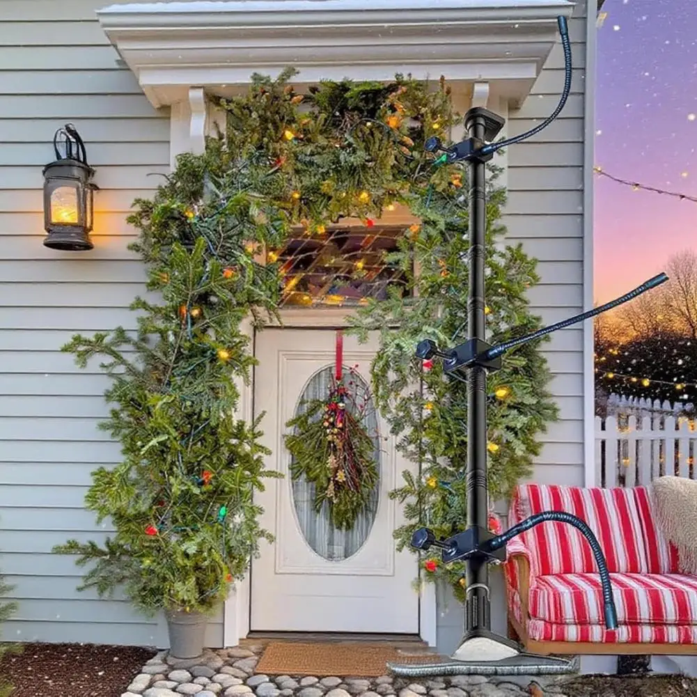 

Adjustable Garland Hanger for Front Door Extendable Metal Plant Hanger Installation Christmas Halloween Decoration Holder