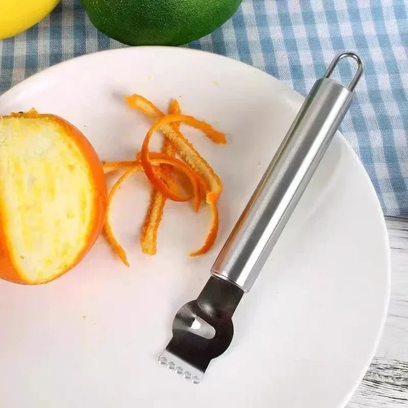 Lemon Zester Grater Stainless Steel Lemon Grater Orange Peeler Citrus Fruit Grater Peeling Knife Kitchen Gadgets Bar Accessories