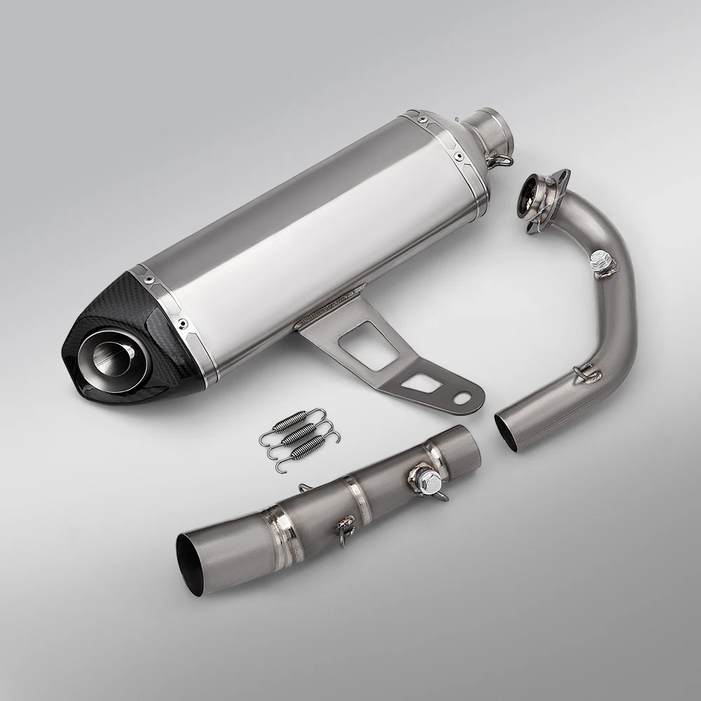 For ZONTES 368 368G motorcycle full exhaust system titanium carbon fiber muffler with DB killer escape kit 2