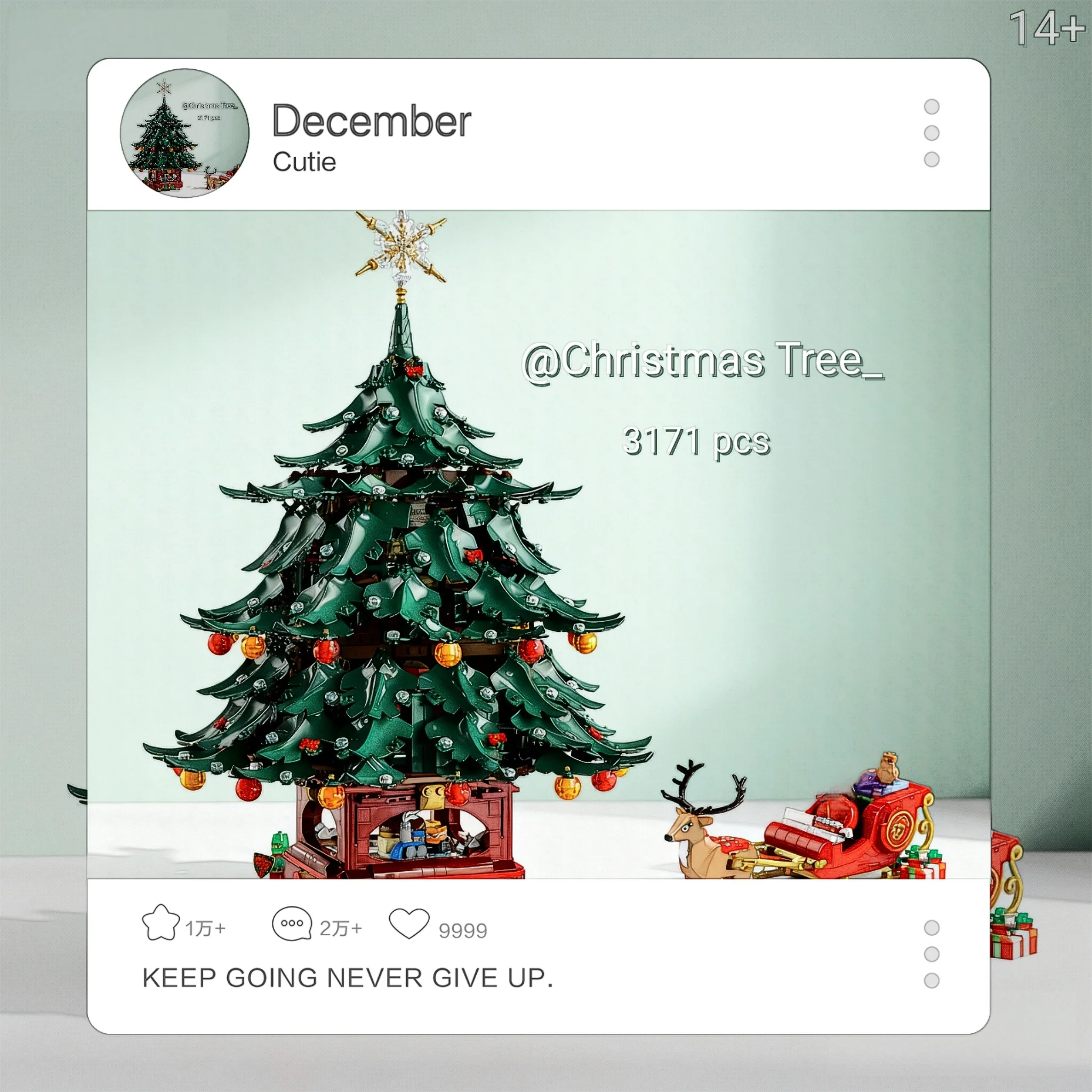 

Super Deals 3171PCS Christmas Tree Family Decoration Compatible with 41843 Building Block Bricks Kids Birthday Christmas Gifts