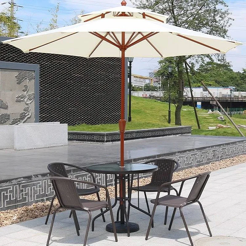 Patio Umbrellas & Bases Outdoor Parasol Aluminum Alloy Central Pillar Umbrella Garden Umbrella Milk Tea Shop Outdoor Commercial