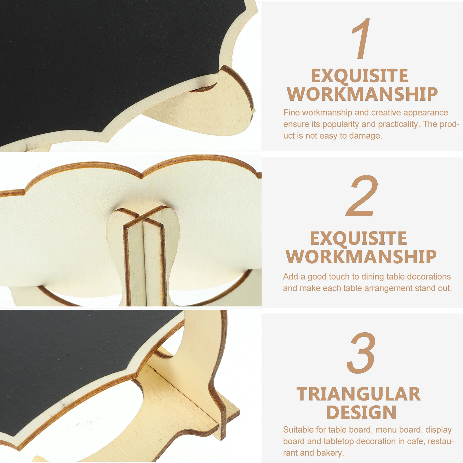 

8 Pcs Tabletop Chalkboard Boards Mini Chalkboards Erasable Letter Memo Small Sign Black