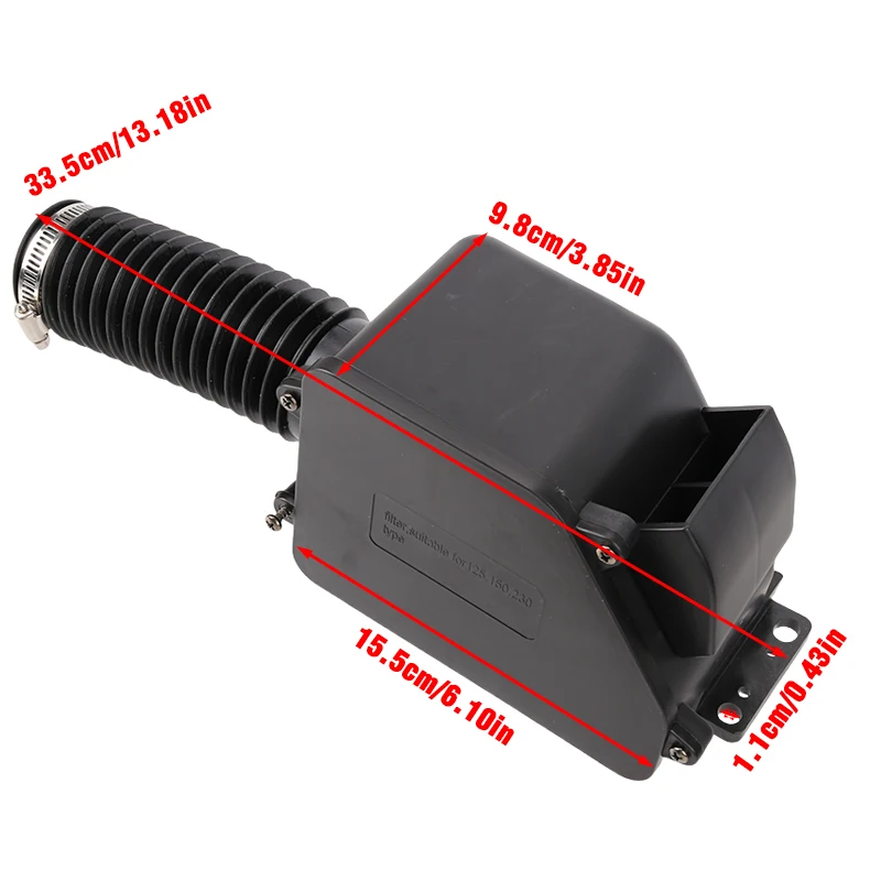 New ATV Air Filter Box Intake Cleaner Bend Head Filter Compatible With GY6 150cc Engine 4-wheel ATV Go Kart Scooter Moped Quad