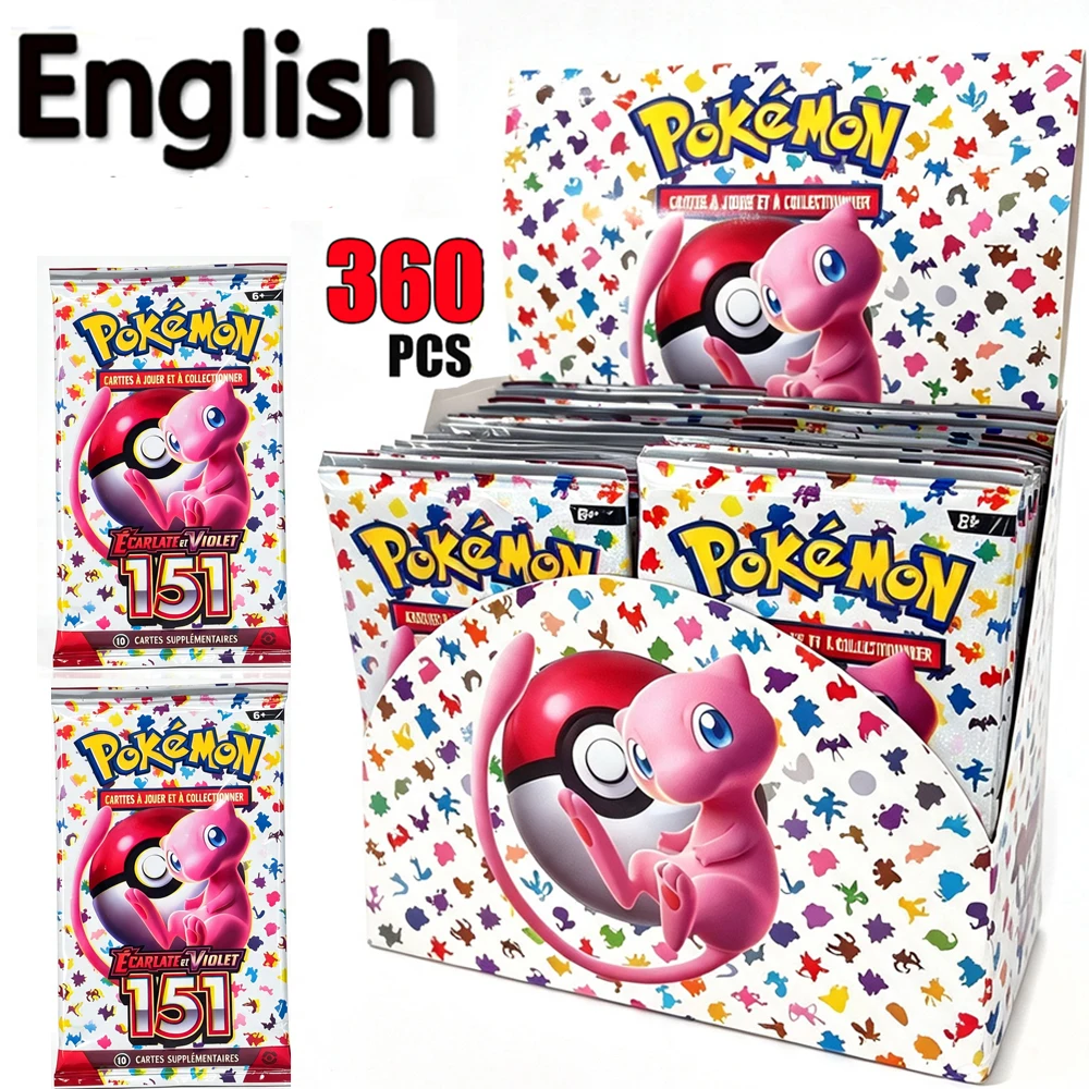 360Pcs/Set Pokémon Card MEGA EVOLUTION PHANTASMAL FLAMES Prismatic Evolutions Black Bolt English Booster Battle Transaction Card
