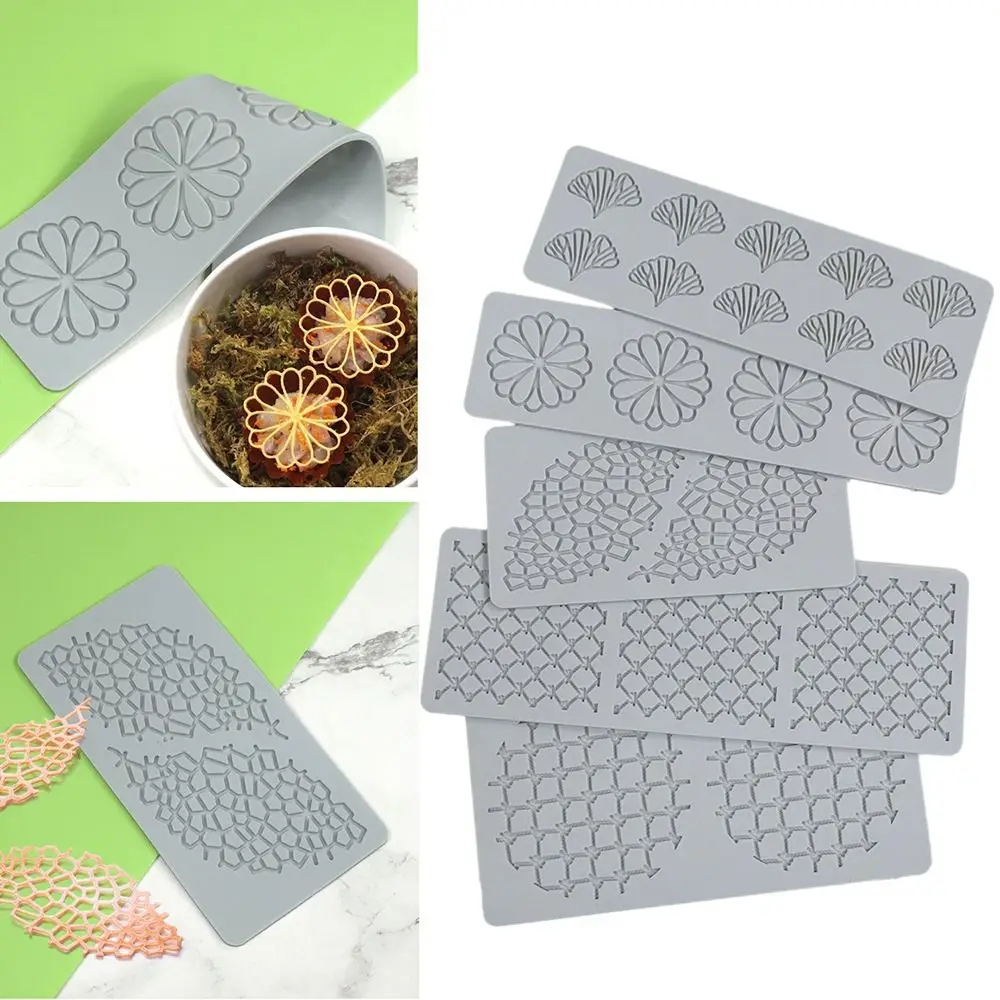 Cake Lace Mat Decoration Fondant Moulds Silicone Mold Chocolate Sugarcraft for Leaf Cooking Dessert Decorate Pad