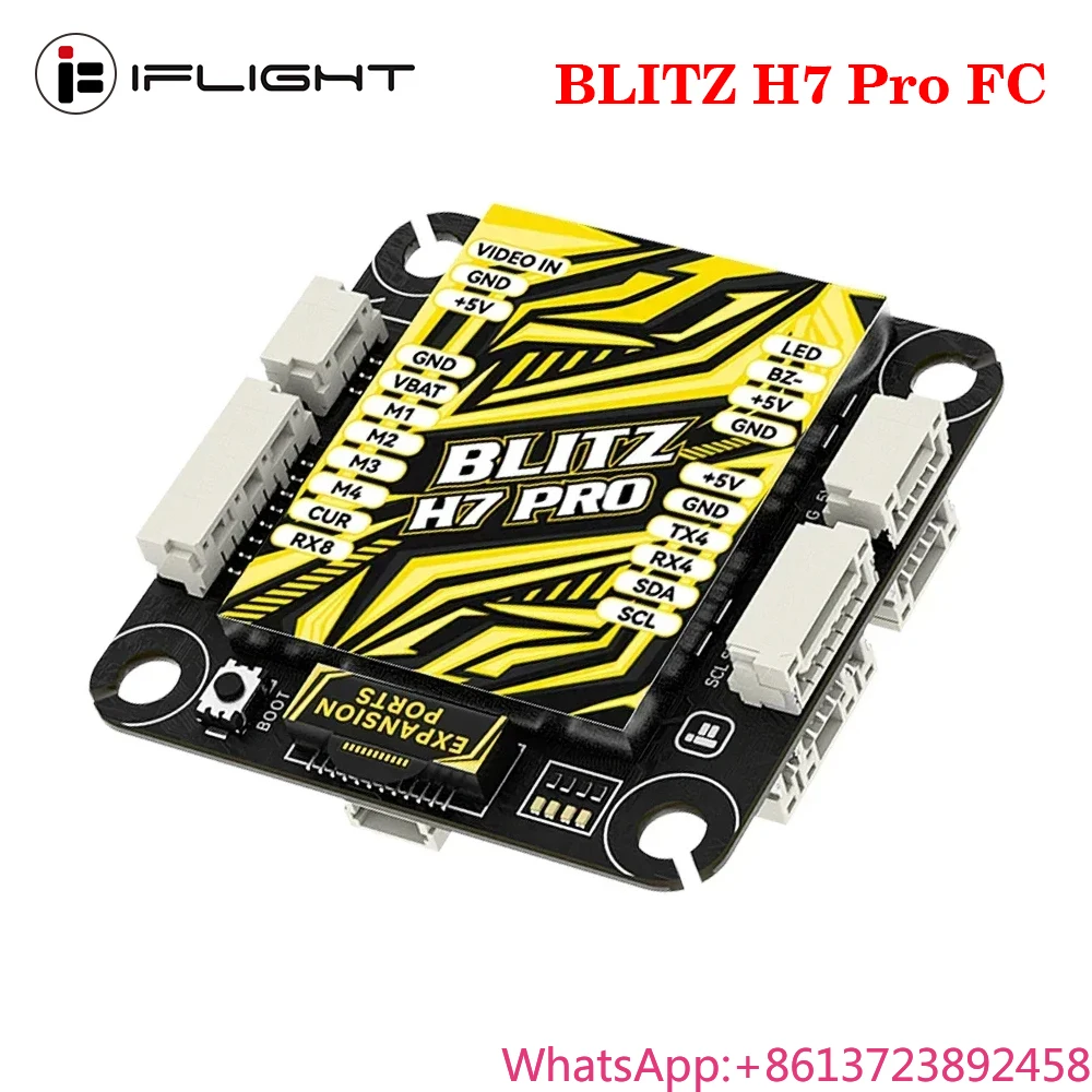 

IFlight BLITZ H7 Pro Flight Controller ICM42688 STM32H743 4S-12S LIPO Blackbox LED Controller BEC 35x35mm 20g for RC FPV Drone