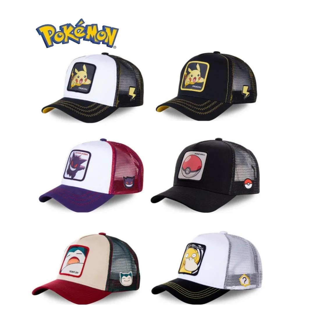 

Pokemon Pikachu Cute Cartoon Baseball Cap Anime Figures Printing Outdoor Sports Toys Kids Adjustable Hat Fashion Hip Hop Topee