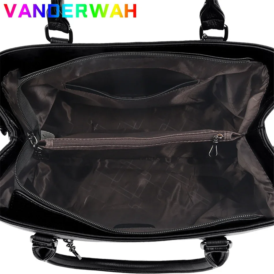 Women's Crossbody Bag Soft Leather Handbag for Women Quality Shoulder Bag Luxury Ladies Large Capacity Casual Tote Sac A Main