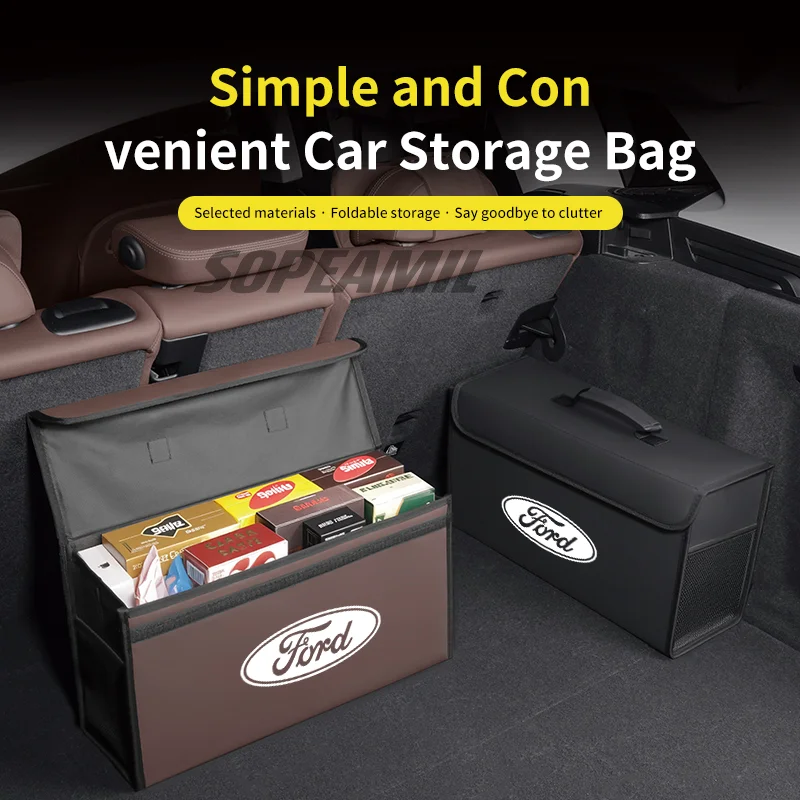 

Car Trunk Storage Box Organizer Foldable Container Bag For Ford Ranger Fiesta Kuga Mondeo Focus Raptor Edge Explorer ST C-max