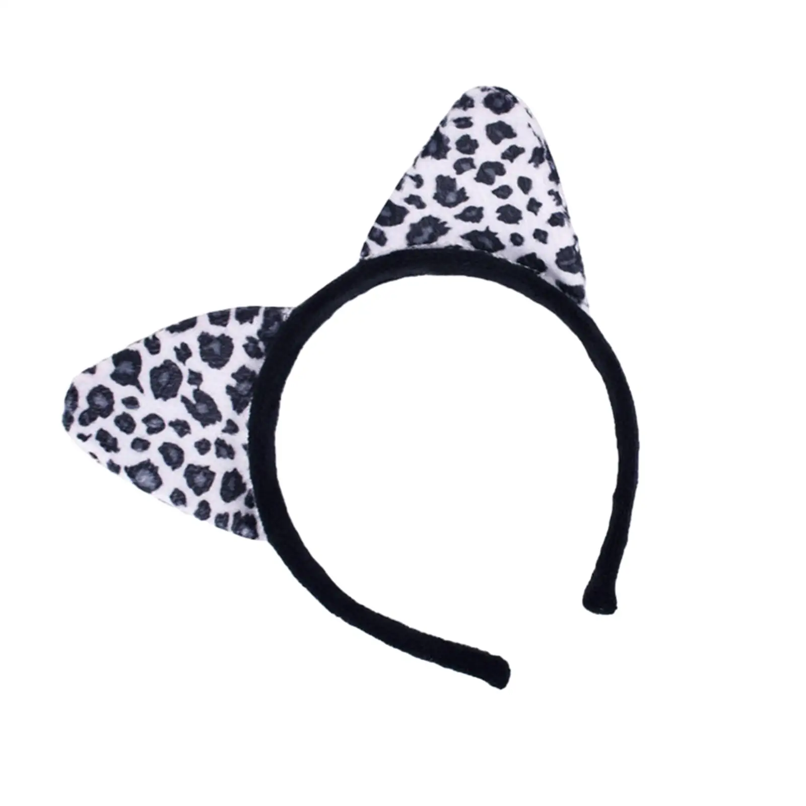 Schwarze Leopardenohren und lange Schwanzkinder für Bühnenaufführungen, Halloween-Abschlussball