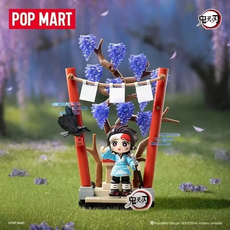 Authentique POP MART x Demon Slayer: Kimetsu No Yaiba – Figurine de construction « Resolve Arc » en boîte mystère – Ornement, cadeaux surprise, jouets tendance