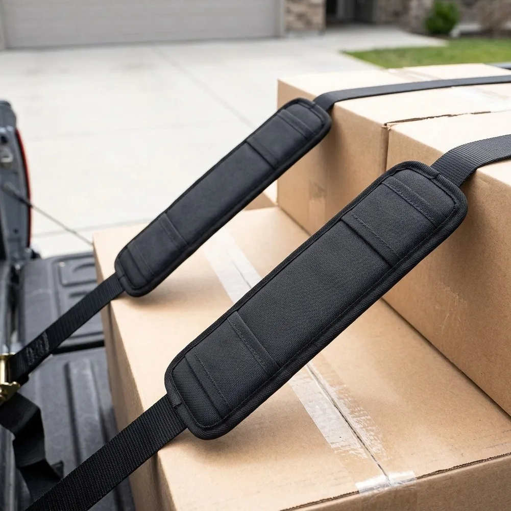 4 Pack Ratchet Strap Protective Sleeves Oxford Material 30.5 x 10 cm Reinforced Edges for Cargo and Vehicle Use