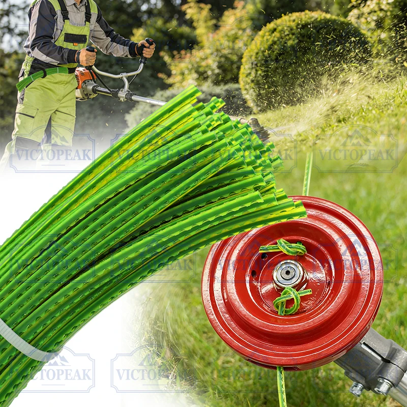 Professionelles Gartengeräte-Zubehör: 3,0mm*30cm Drahtschnittfaden, 70 Stück/Packung, Grüner Trimmerfaden für Freischneider-Trimmerköpfe – Detail 5