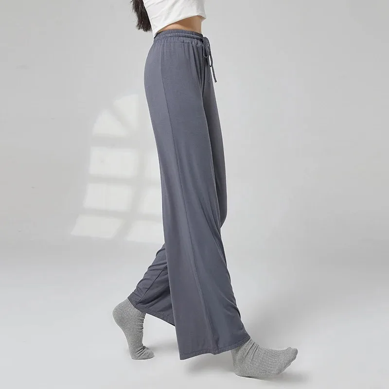 Classic Dance Pants Women Modern Dance Wide Leg Pant Soft Comfortable Yoga Body Rhyme Trainning Trousers Drawstring Elegant