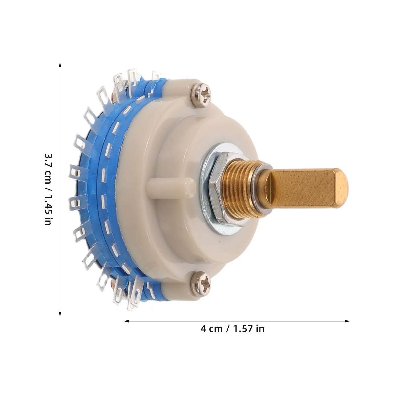 3 Position 4 Pole Sealed Rotary Switch Audio Source Selector Panel Mount Channel Selector Knob Sound Control Potentiometer