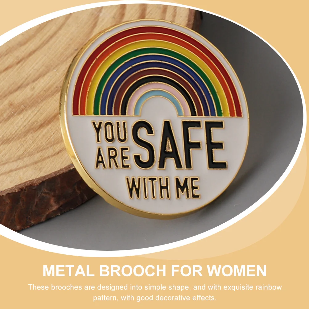 

2pcs Rainbow Letter Enamel Pin Metal Brooch Jewelry For Women Pride Lapel Pin Decorative Badge Pins Colorful Accessories For