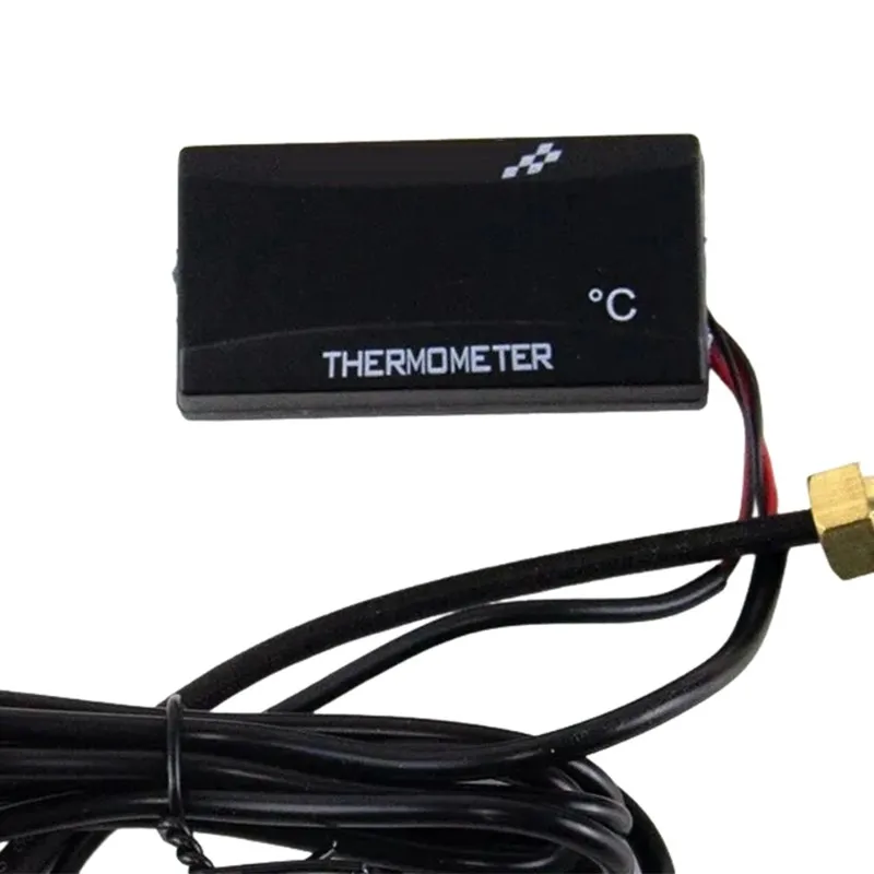 Blue Backlight Digital Motorcycle Thermometer Universal For Water, Oil And Dashboard Temperature Measurement Monitoring