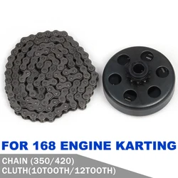 Motorcycle 350 420 Chain 160 124 Links For Go Kart 168 Engine Karting Minibike Fun Centrifugal Automatic Key Built Clutch Parts