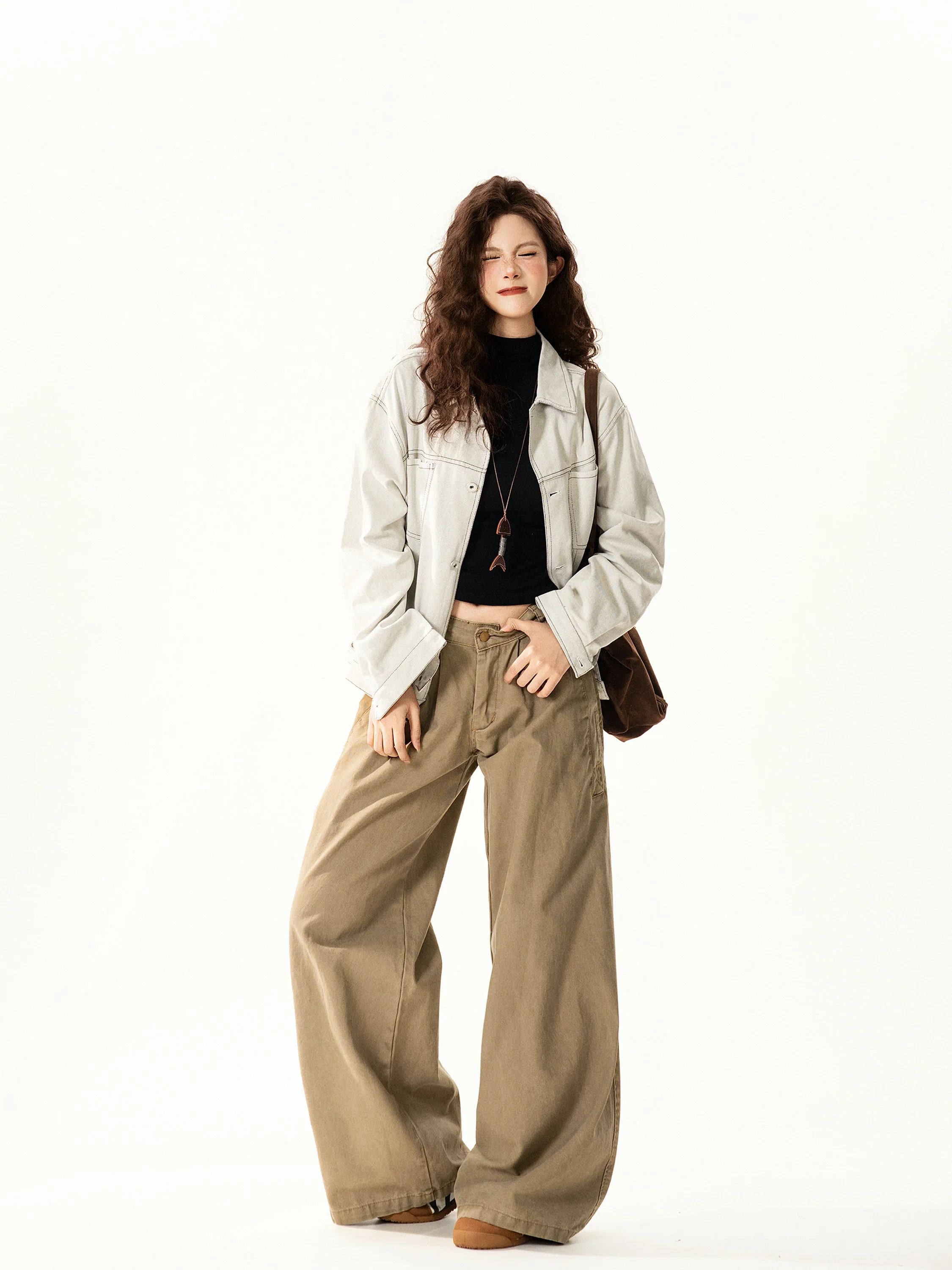 

Джинсовая куртка в стиле ретро-американский декор, женская, свободного кроя, повседневная, универсальная, для пар, уличный стиль, весна 2026