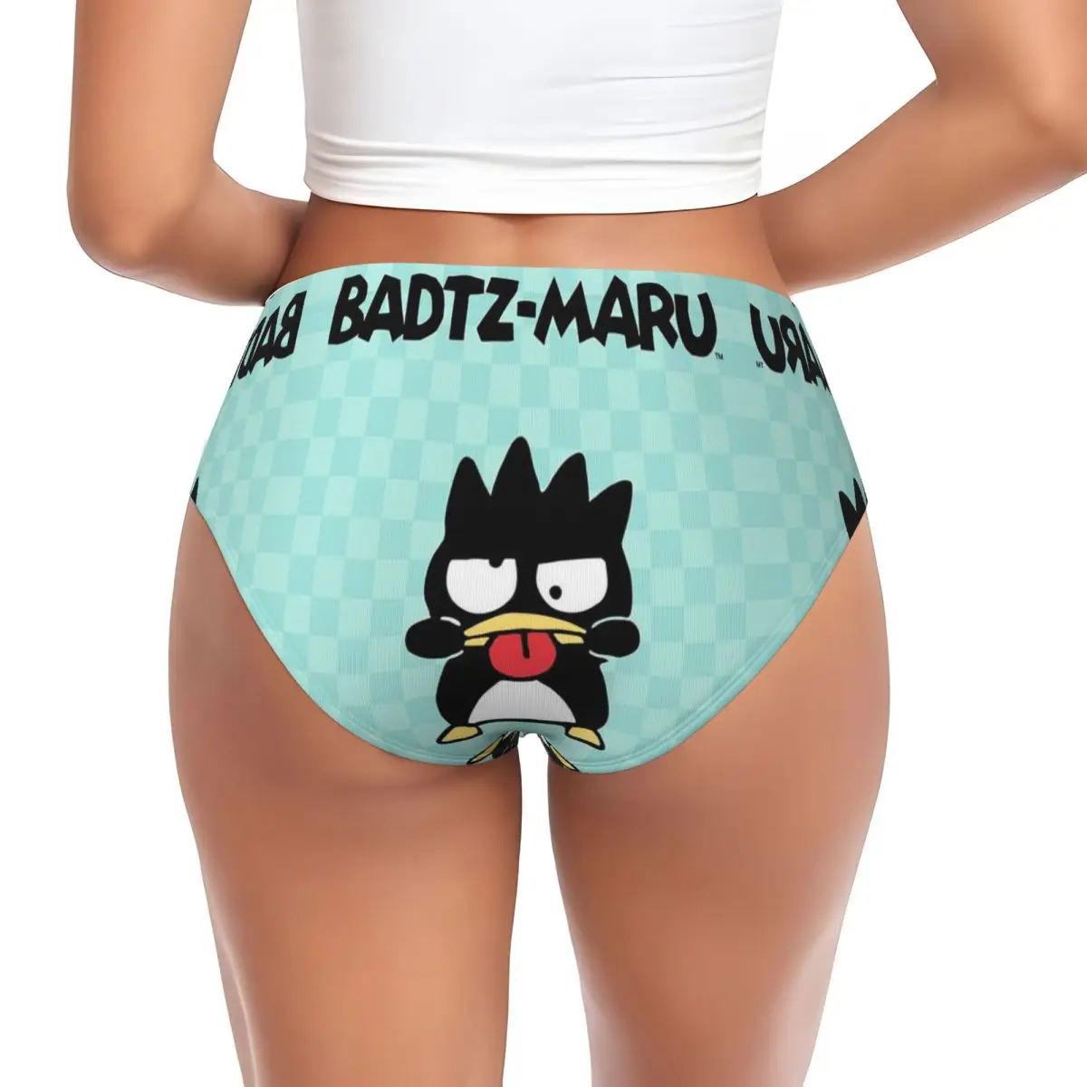 Custom Womens Bad Badtz Maru Kawaii Anime Cartoon Brief Panties Female Comfort Underwear Underpants