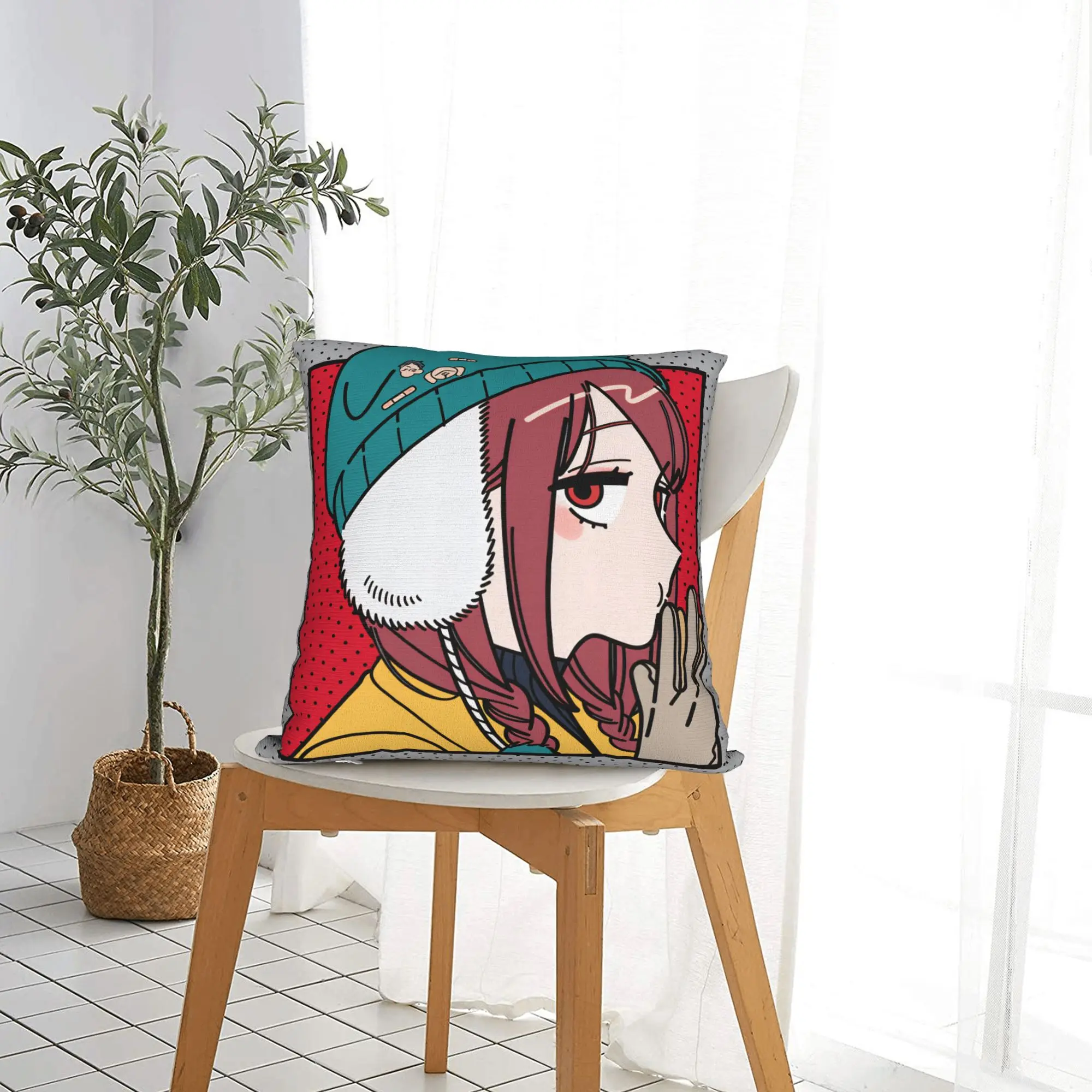 Pillow Cover Smoking Behind Supermarket Yamada   Funny Pillow Case For Sofa Bedroom Home Decor Pillowcases