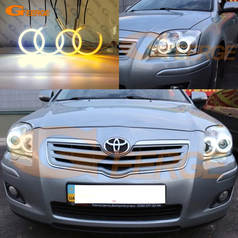 Geerge For Toyota Avensis T25 2003 2004 2005 2006 2007 2008 Ultra Bright SMD LED Angel Eyes Halo Ring Kit Day Light Car Styling