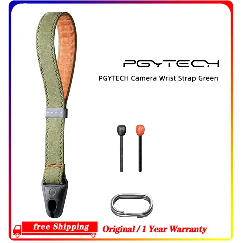 PGYTECH Green Quick Release Camera Wrist Strap, Adjustable Hand Strap for Sony Nikon Canon Fujifilm DSLR SLR Mirrorless
