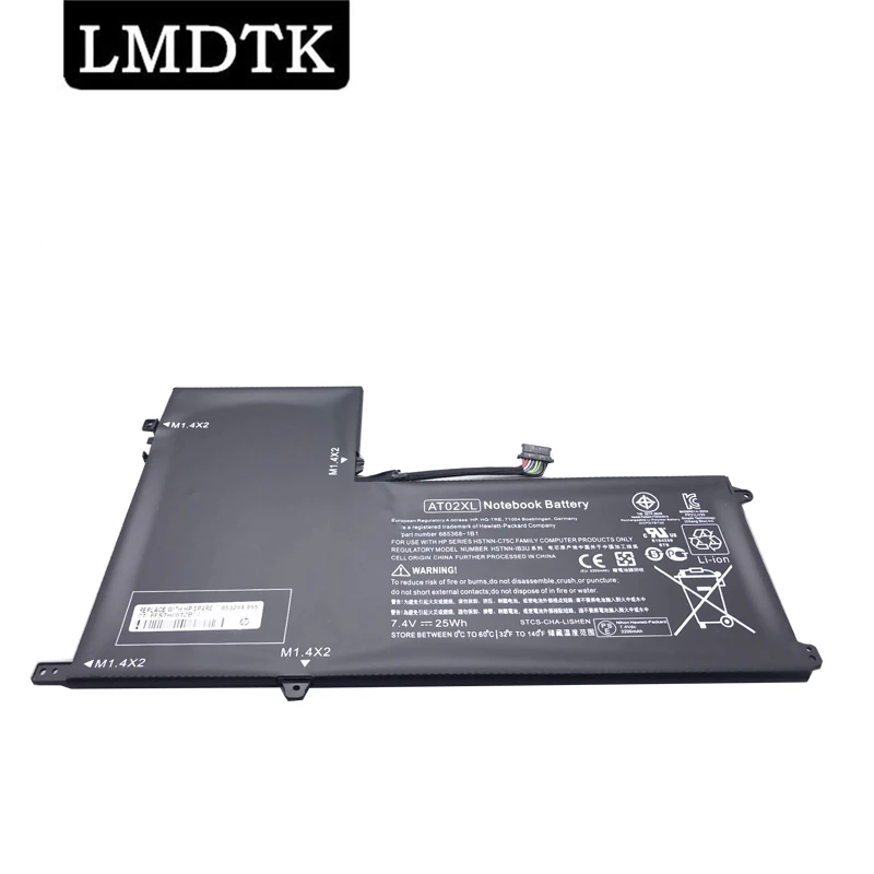 

LMDTK New AT02XL Laptop Battery For HP Elitepad 900 G1 Tablel HSTNN-C75C HSTNN-IB3U AT02025XL D3H85UT HSTNN-DB3U 7.4V 25WH