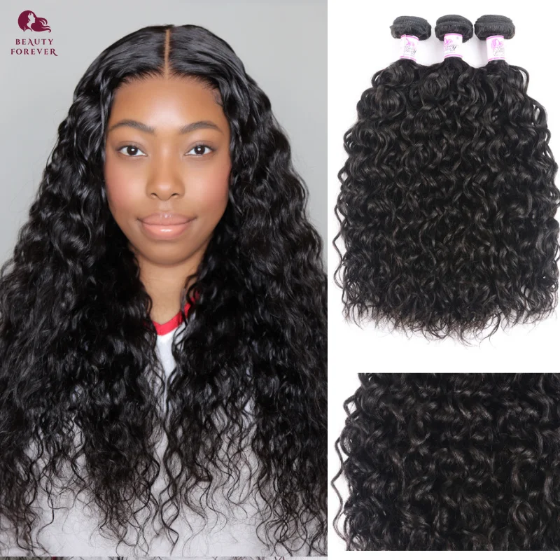 

Beautyforever Grade 12A Water Wave Virgin Human Hair Bundles 100% Brazilian Human Hair Weaves 2/3 Bundles Raw Hair Weft