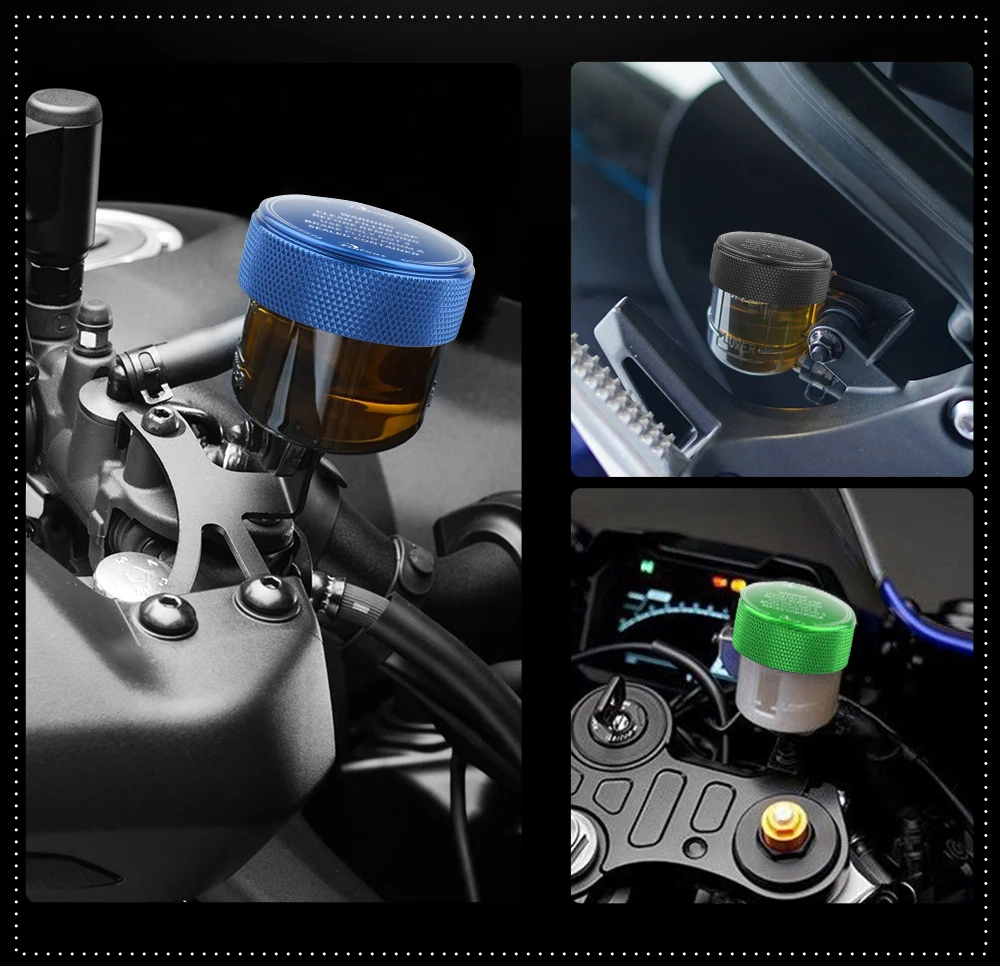 For XSR900 YZF R6 R7 R1 R1M R1S Ninja 1000 1000SX H2 SX Z900SE Front and Rear Brake Fluid Reservoir  Cap