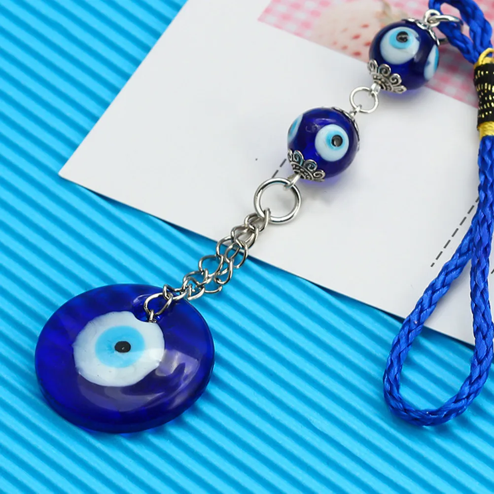 Turkish Blue Evil Eye Charm Wall Hanging Decor for Home Bedroom Living Room Kids Room Car Keychain Bag Decoration Evil Eye