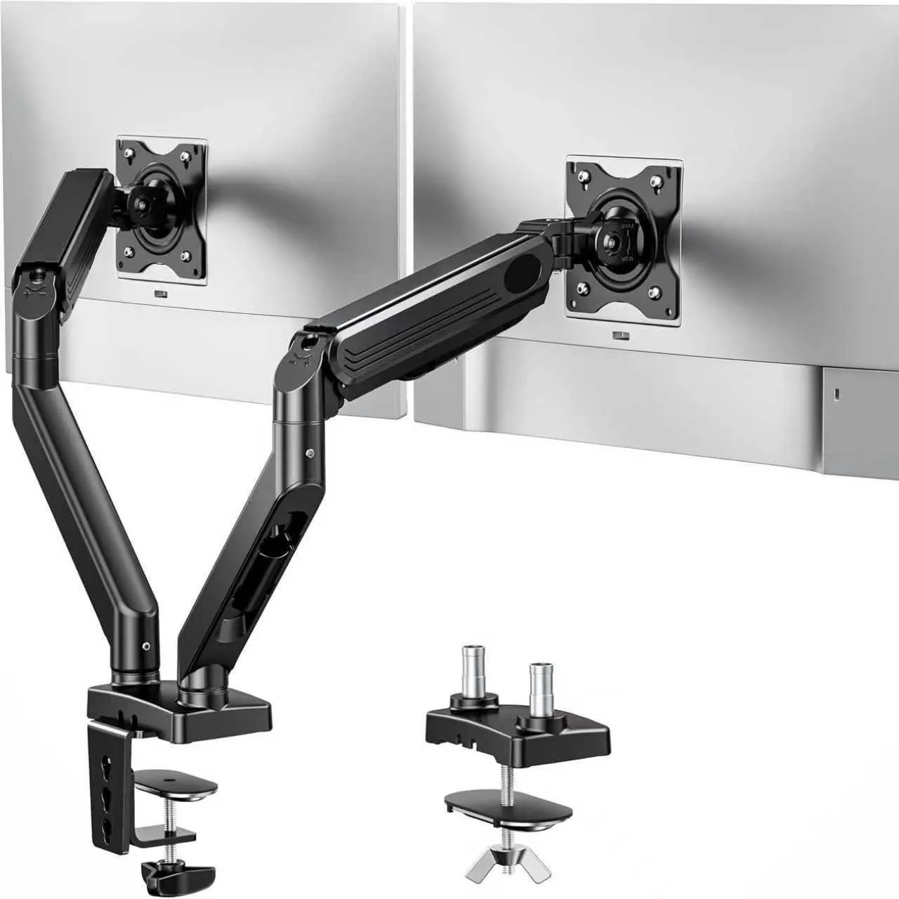 Single Arm Gas Spring Monitor Stand Model-Ls Fits Inch Holds Up To Lbs Kg Vesa X Height Adjustable Full Motion Swivel