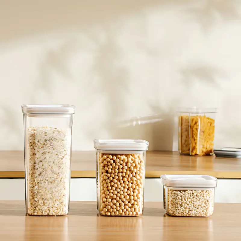 صناديق تخزين مسحوق محكمة الغلق، موزعات منظفات الغسيل، حاويات سائلة صلبة، برطمانات مع أغطية