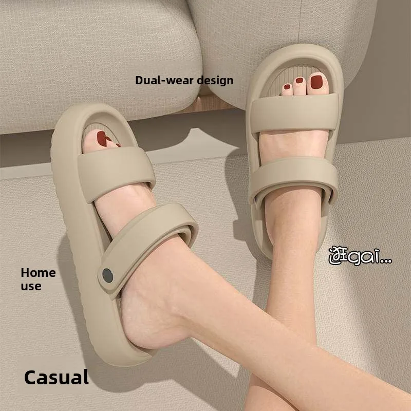 

Новые женские летние сандалии 2026 для активного отдыха, нескользящие, на толстой подошве, без застежек, простые, из ЭВА, с комфортной внутренней отделкой