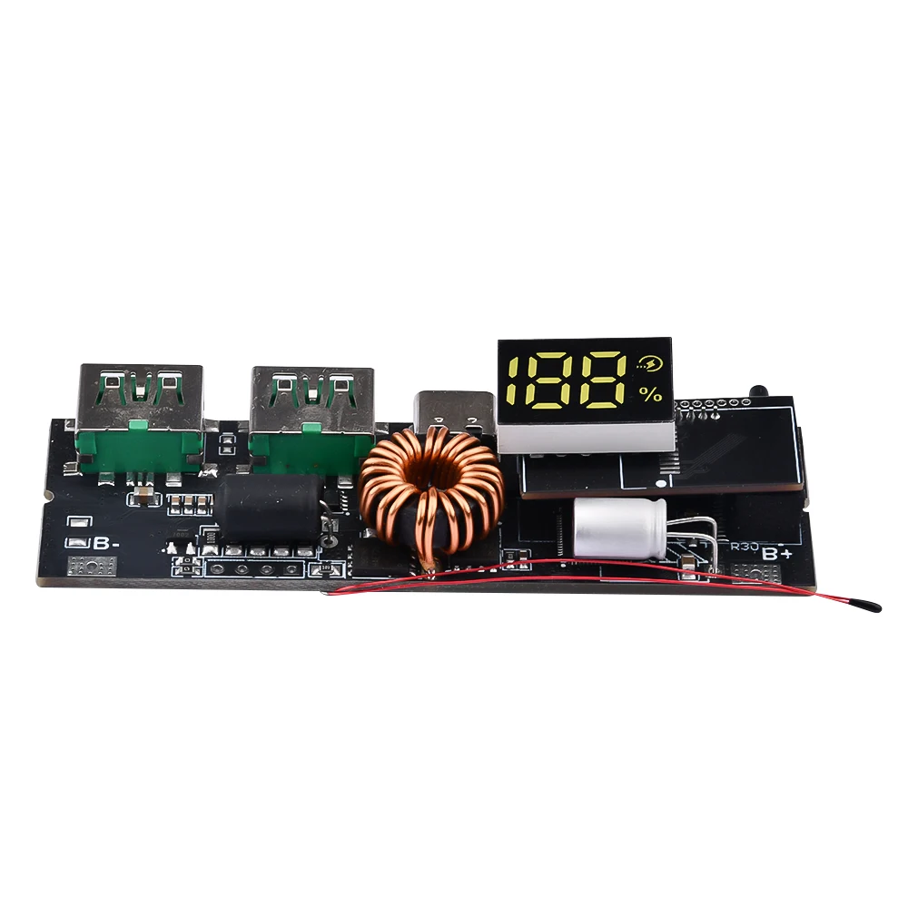 18650 Battery Charger Protection Module Power Bank PCB Module Board Dual USB Fast Charging with BMS Protection