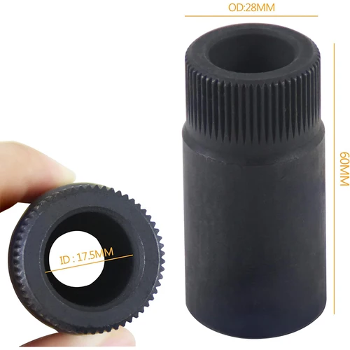 Imagen 1 del producto Enchufe estriado de 58 dientes, herramienta de manga de accionamiento negra de 1/2 pulgadas, enchufe estriado de precámara de repuesto para Mercedes Benz diésel