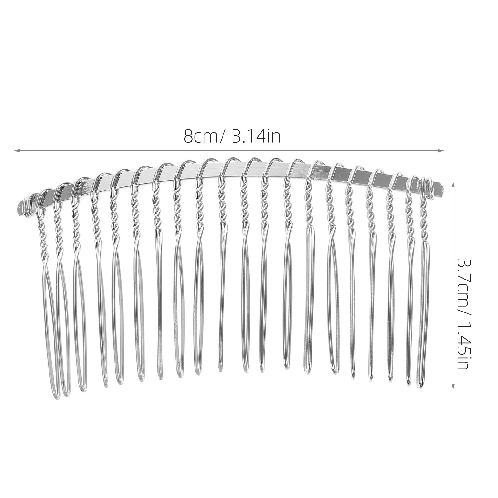 3 Pcs Hair Clips Metal Comb Combs for Veil Wire Ladies Wedding Bridal Headpiece view 4