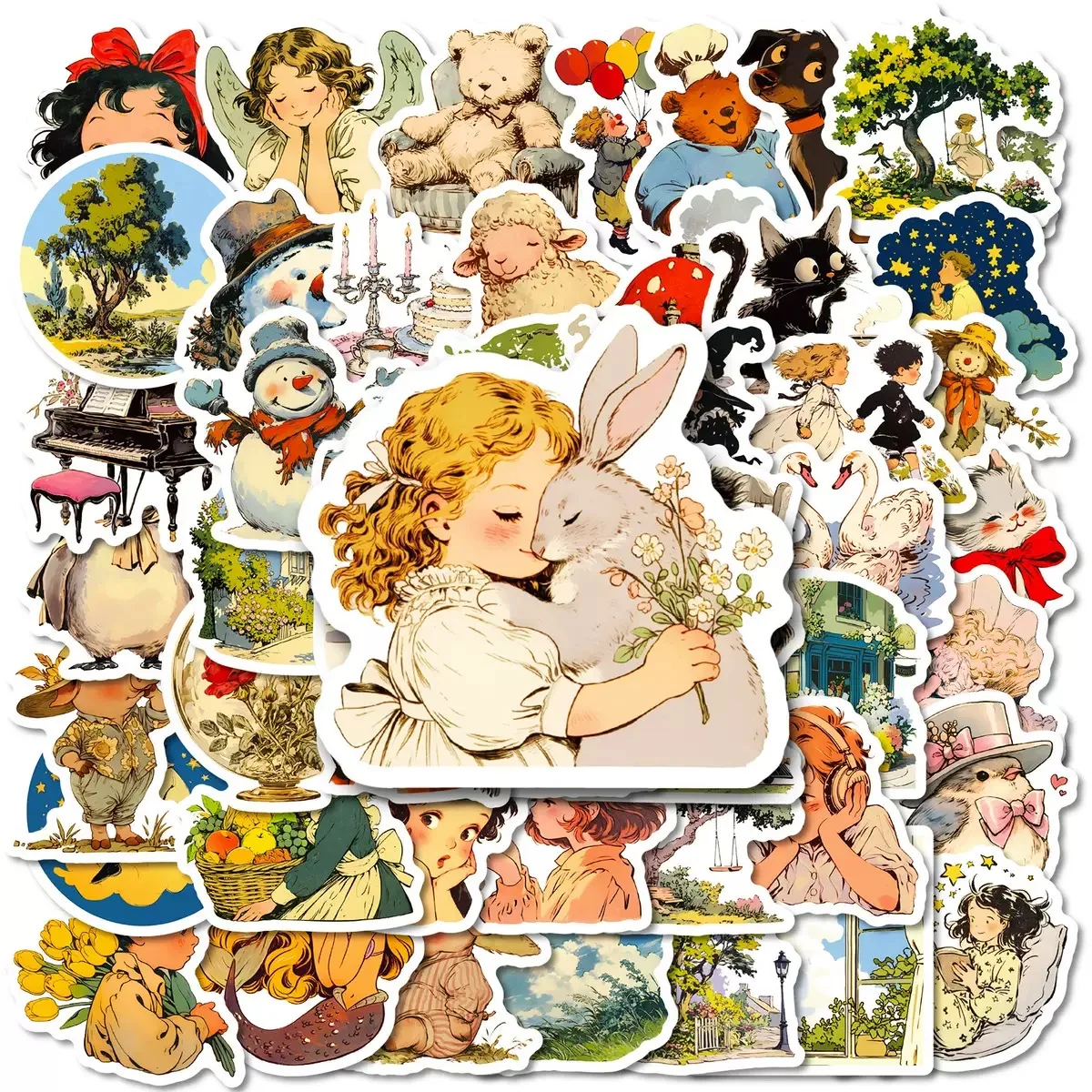 

10/50pcs Cute Anime Japanese Comic Fairy Tale Style Stickers DIY Phone Laptop Luggage Skateboard Graffiti Decals Fun for Kid