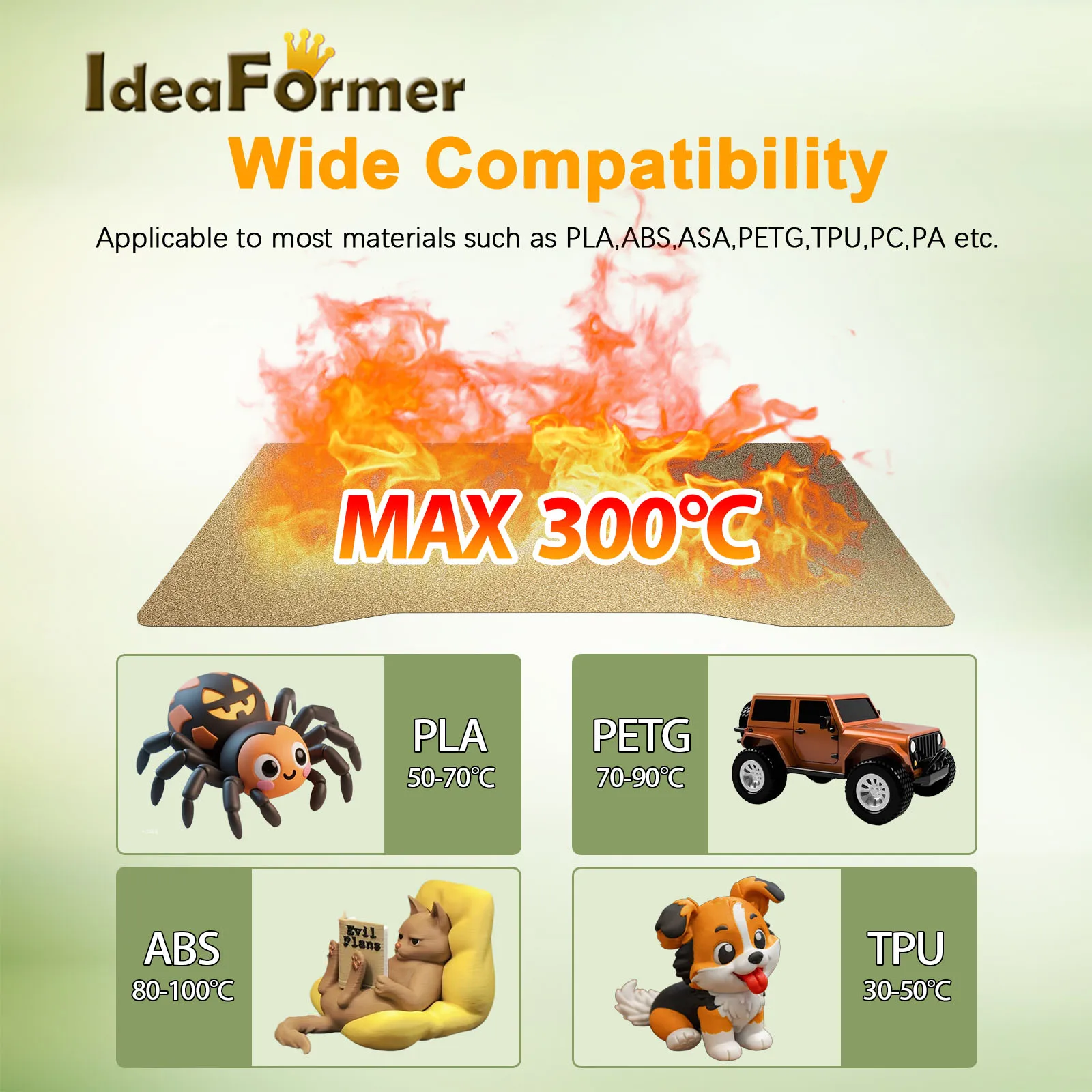 

Двусторонняя PEI-пластина из пружинной стали Creality K2 293x270 мм для 3D-принтеров, рекомендуется для печати материалами PLA/PETG/ABS/TPU