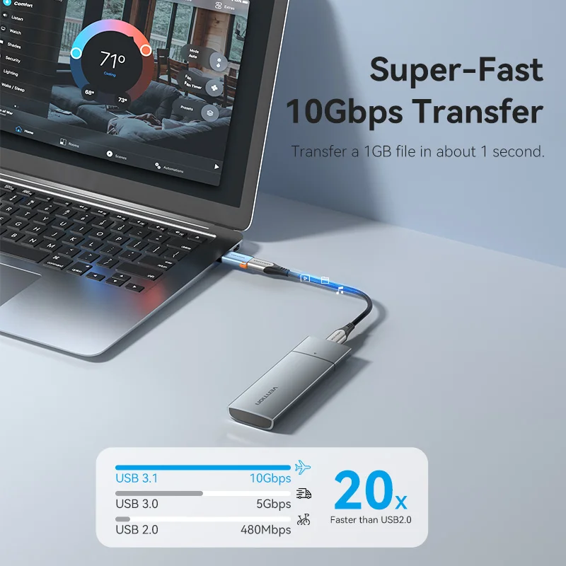 Vention USB3.1 OTG Adapter Type C OTG Adapter 10Gbps USB A Type C Female Converter for Laptop Samsung S24 Xiaomi 17 OTG Adapter