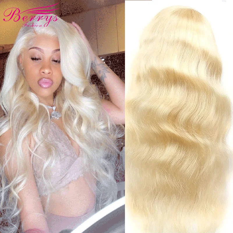 Berrys Fashion Full Lace Wig 613 Brizilian Body Wave Transparent Full Lace Wig Natural Hairline And PrePlucked Bleached Knots